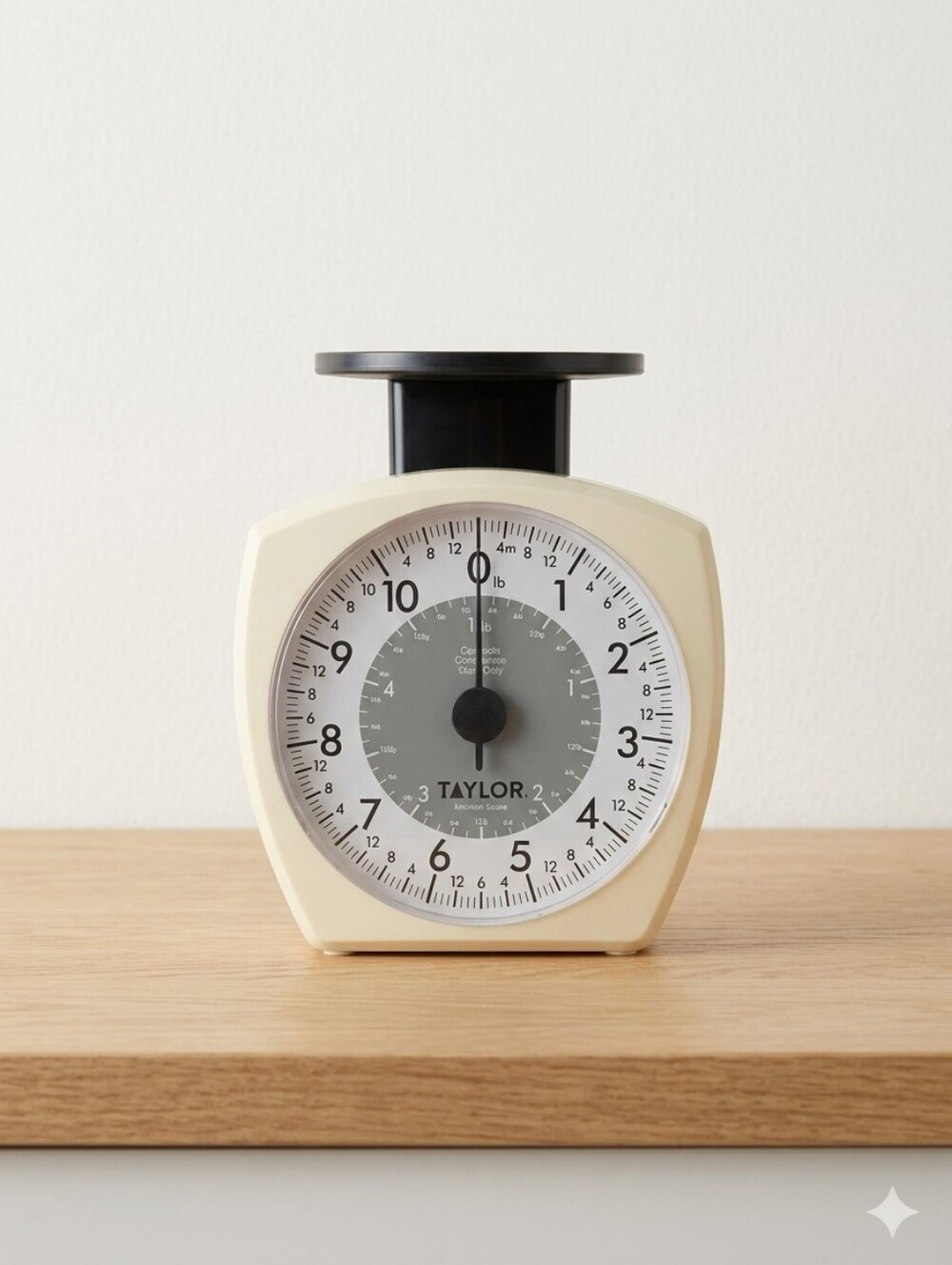 Taylor Cream Kitchen Scale with Black Dial